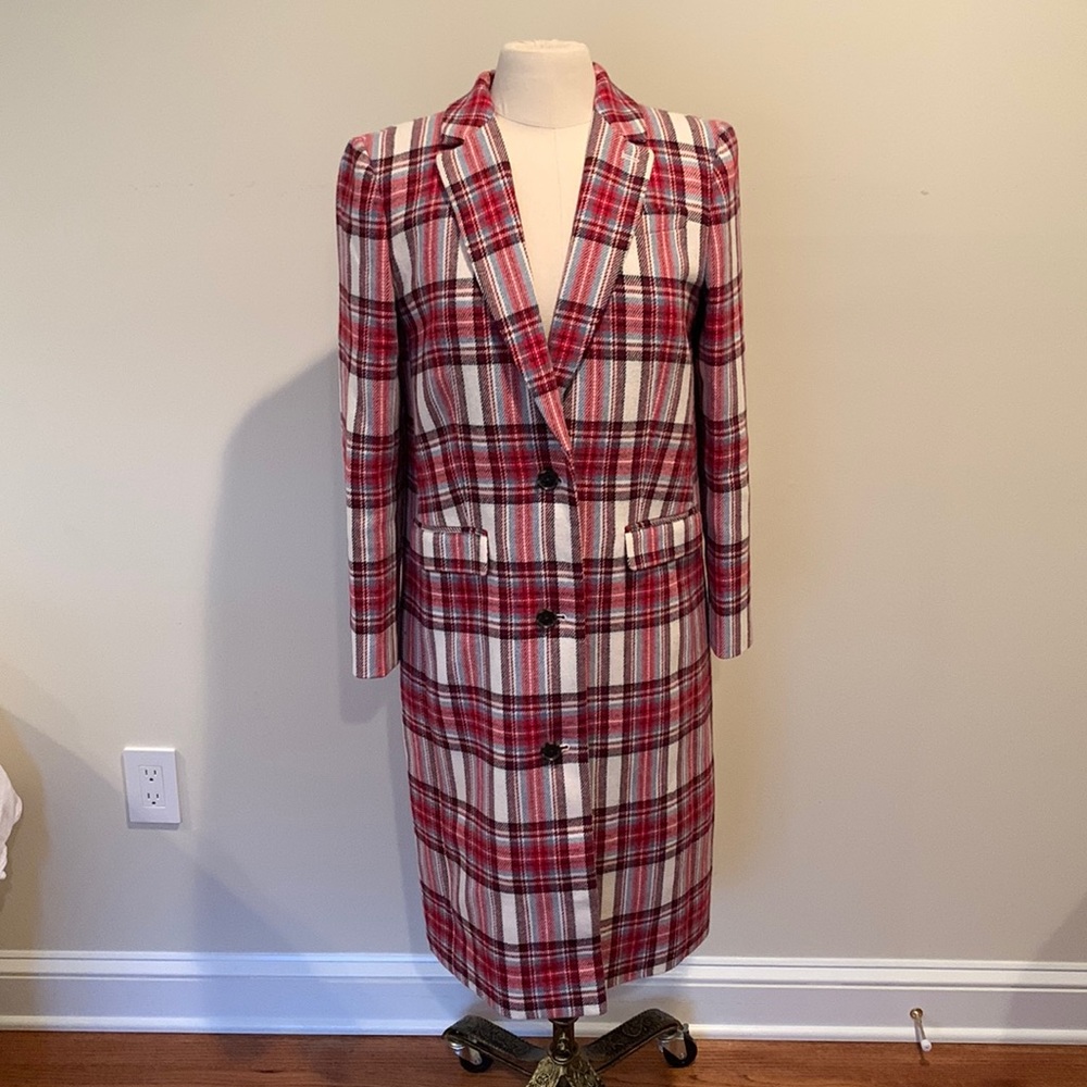 J.Crew Women’s Alfie topcoat in vintage plaid Italian wool size 6